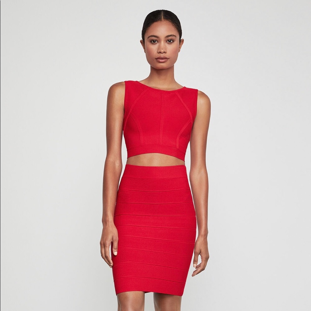 BCBG MAXAZRIA Alexa Sweater 2 Piece Set - Red